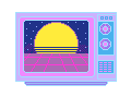 Vaporwave TV pixel (F2U)