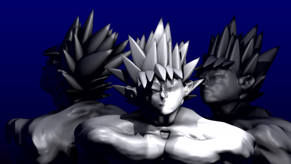 Goku + Vegeta Infusion Bust Blender Model