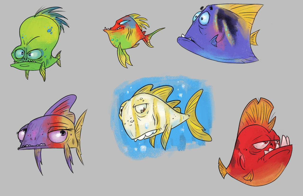 Fish Character Design Colors by Gman20999 on DeviantArt