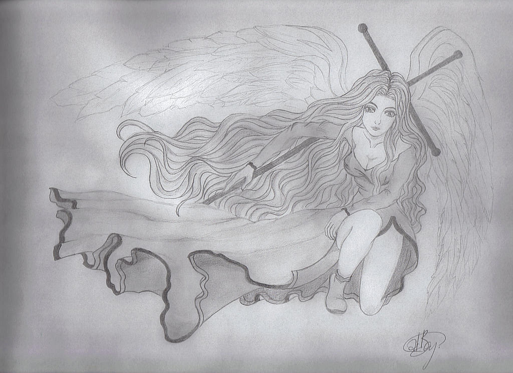 female angel with the cross by Akujo-Cat on DeviantArt