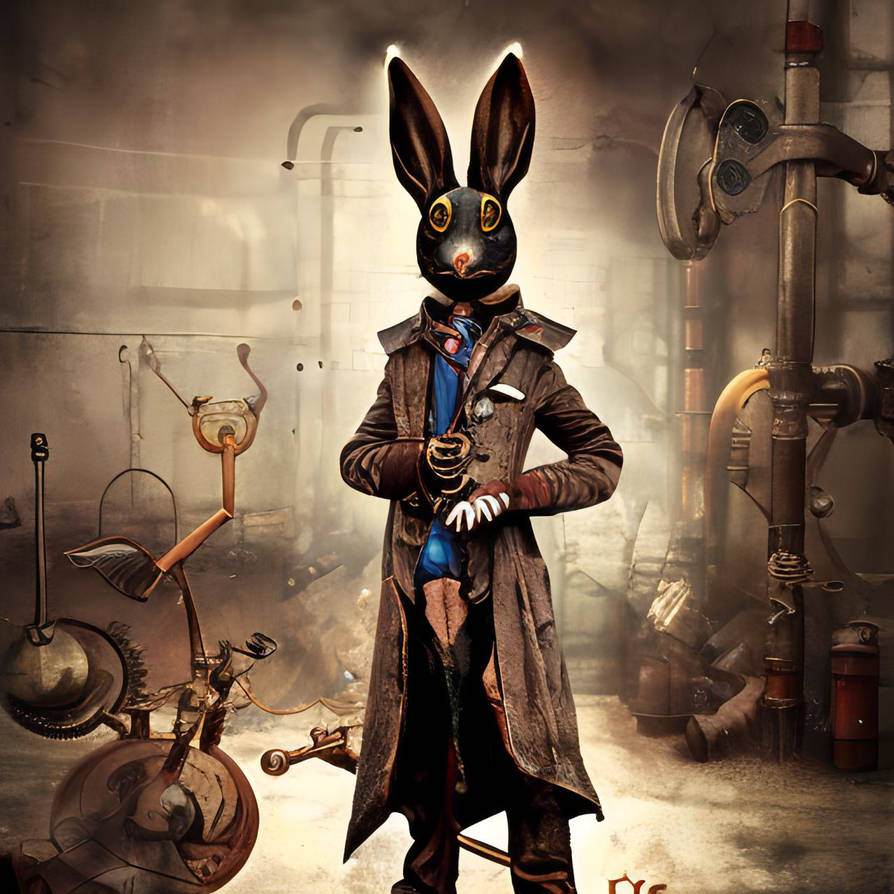 Steampunk Rabbitfolk DreamUp Creation: Steampunk Bunny 1 by LandofLillith on DeviantArt