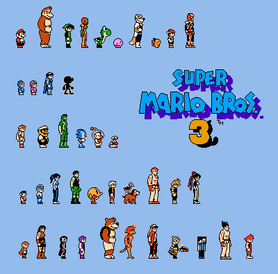 Smb3 Characters Playable Chareacters in Smash SMB3 (1988) by supersmashmario on DeviantArt