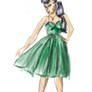 Rockabilly chick - green