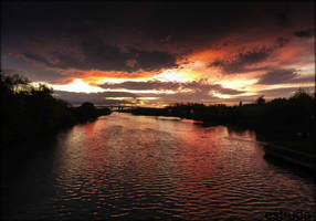 Sunset Over The Canal