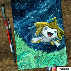 Jirachi Watercolor Painting 