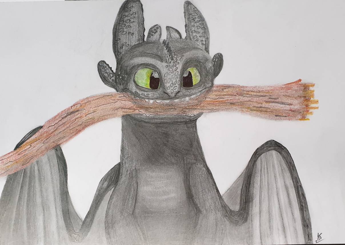 Drawing with Toothless by Silverfireblu on DeviantArt