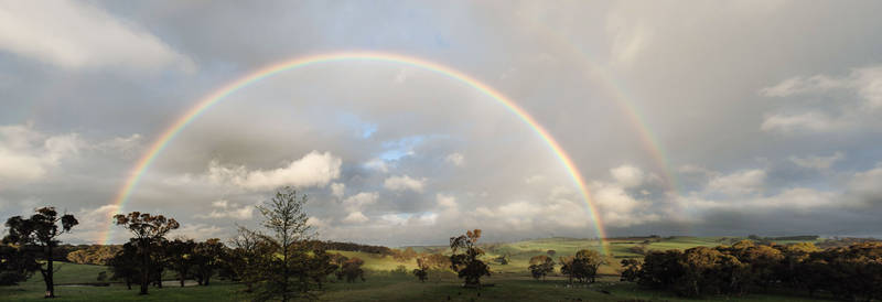 Rainbow over Woolly Slopes