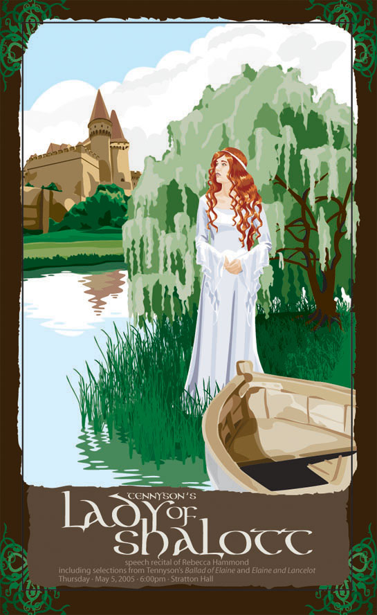 Lady of Shalott recital poster