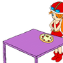 Mona Making Pizza