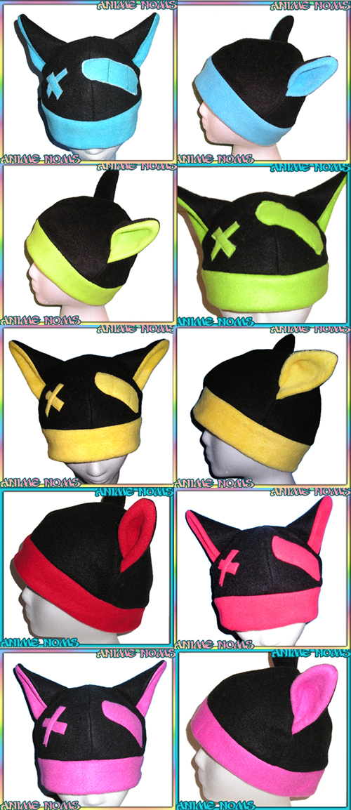 A Rainbow of Kitty Hats