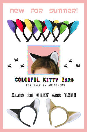 A Rainbow of Kitty Ears for Summer by AnimeNomNoms