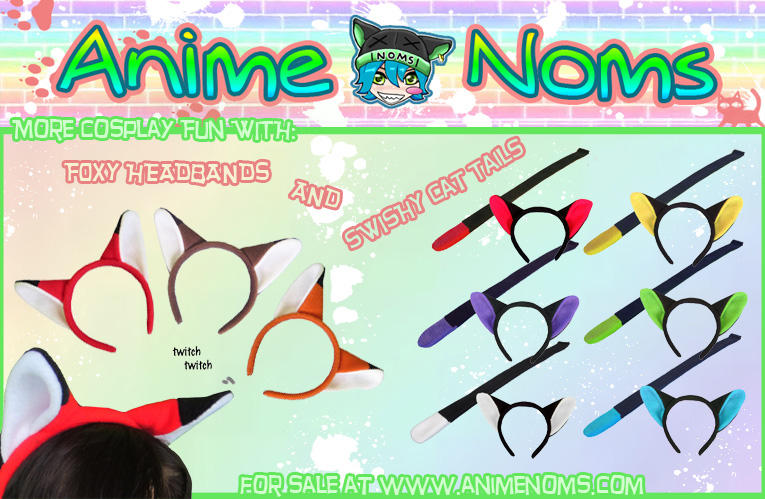 NEW Fox Headbands and Cat Tails by AnimeNomNoms