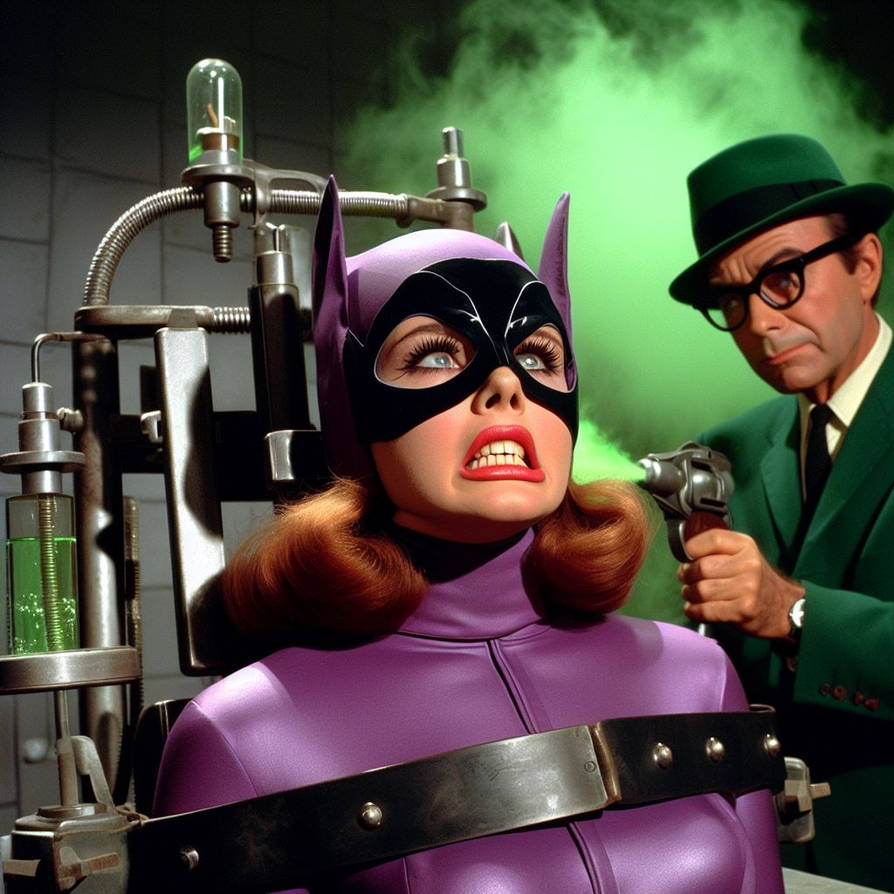 60s Batgirl put back to sleep by Riddler by archivebat on DeviantArt