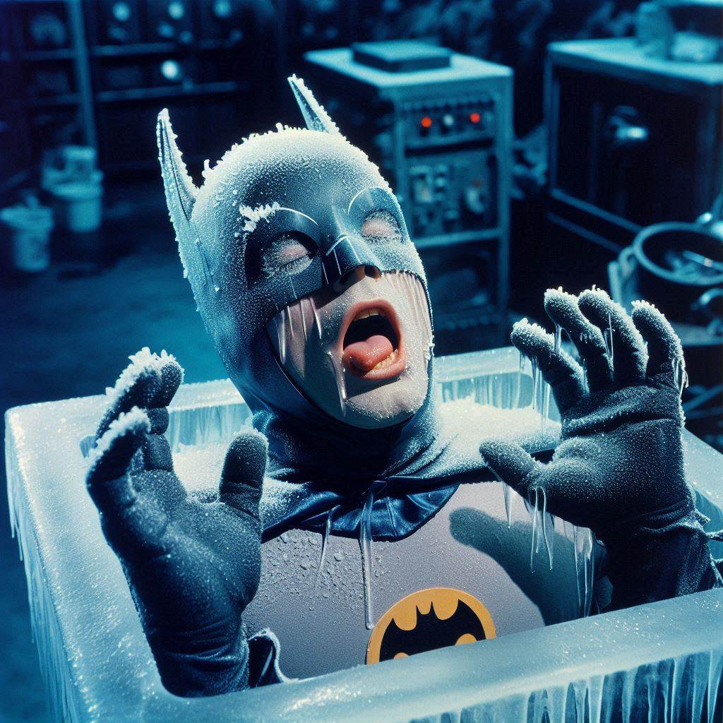 Freezing Tank Batman in freeze tank by archivebat on DeviantArt