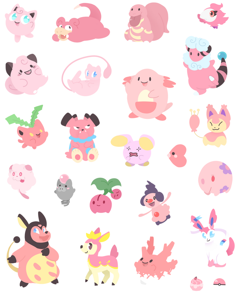 Pink Pokemon sticker Sheet By ATinyShadow On DeviantArt pink-pokemon-sticker-sheet-by-atinyshadow-on-deviantart