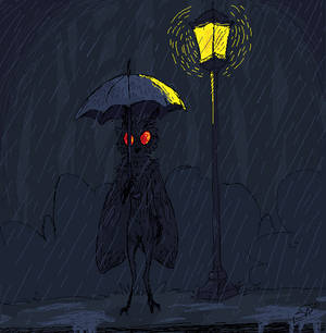 Mothman in the Rain