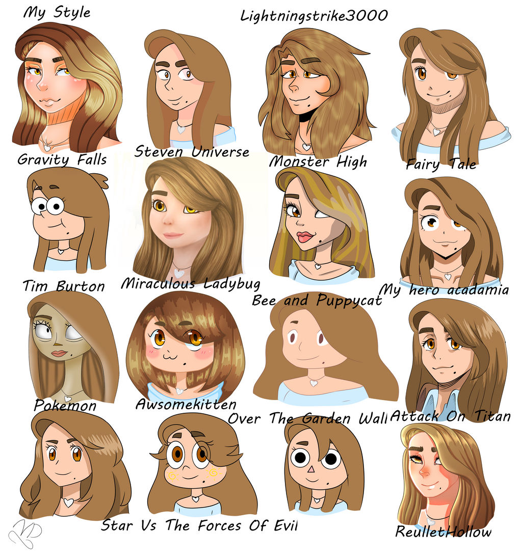 16 Different Art Style Challenge by Nobert2005 on DeviantArt