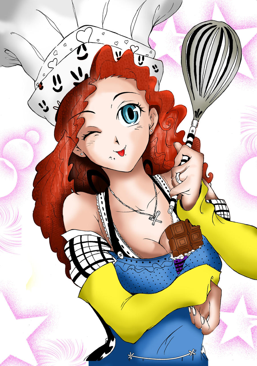 Curly Cook Manga colored