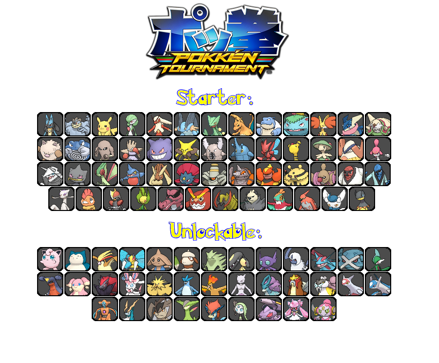 Pokken Tournament Roster Predictions by Gregster101 on DeviantArt