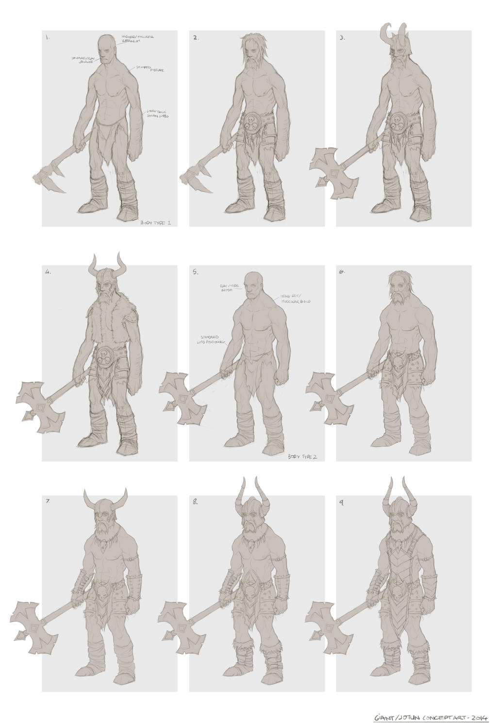 Giant preliminary concept - Celtic Heroes