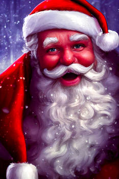 Cheerful Santa With Best Christmas Greetings