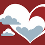 Hearts And Clouds 2D Illustration Background