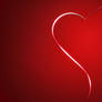 Valentine's Day Line Art White Heart Background