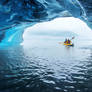 Inside a floating ice