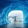 Inside a floating glacier
