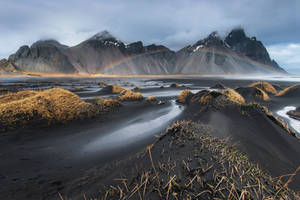 Rainbow at Vestrahorn