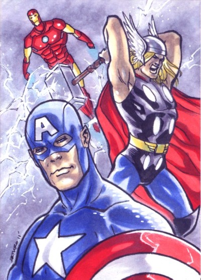 Avengers Sketchcard