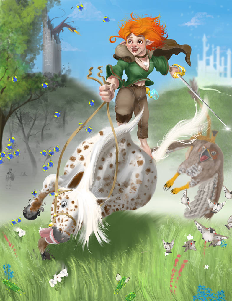 Halfling Riding A Rabbit Halfling hero by DavidSutherland on DeviantArt