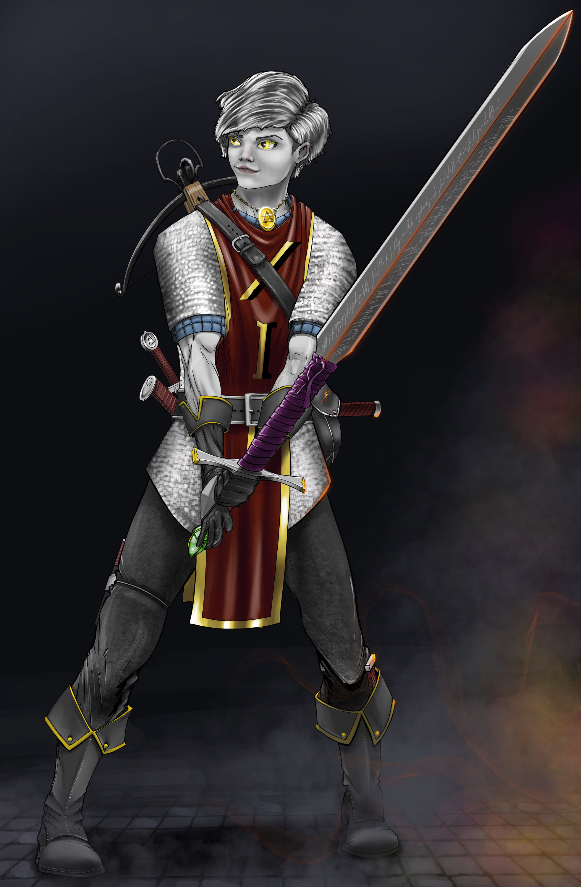Azimar Aasimar fighter commission by DavidSutherland on DeviantArt