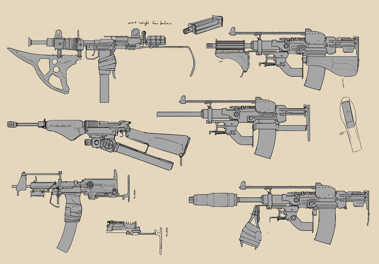 Machine Gun Deviantart Homemade machine guns by Maaschmellow on DeviantArt