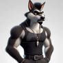 Untitled wolf original Bad Guys Vinnie series.
