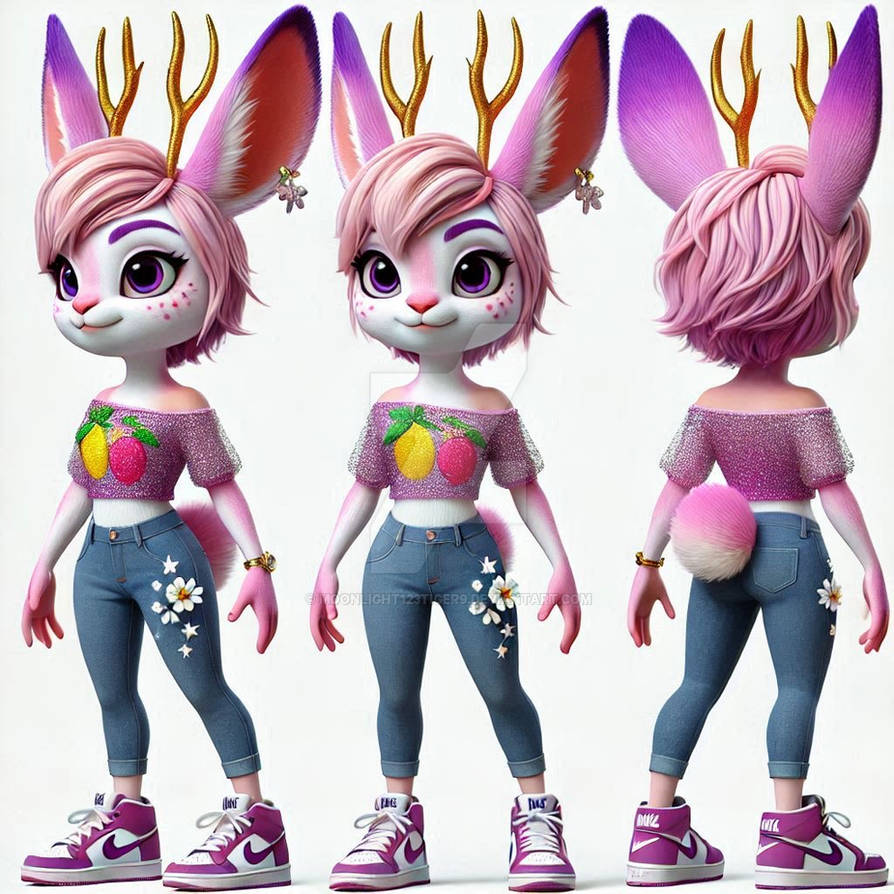 Peony Masala the jackalope bunny by Moonlight123tiger9 on DeviantArt