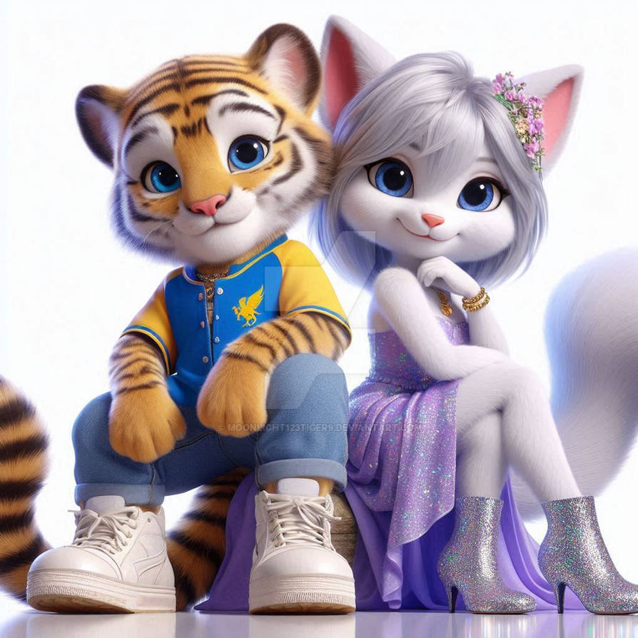 Male Tiger Cub And Kitsune Wolf Girl By Moonlight123tiger9 On DeviantArt male-tiger-cub-and-kitsune-wolf-girl-by-moonlight123tiger9-on-deviantart
