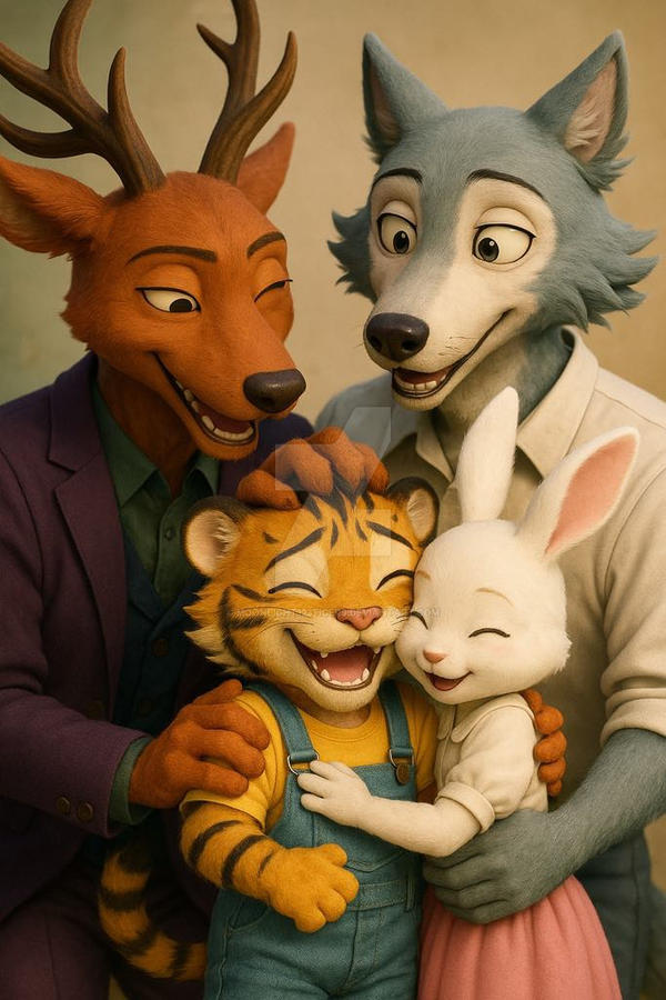 Tiger me friend Beastars Haru , Legoshi, Louis by Moonlight123tiger9 on ...
