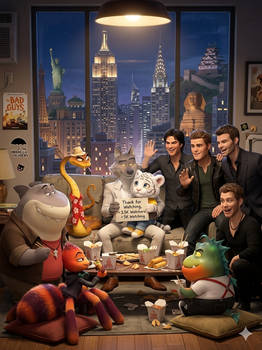 Main male vampire TVD and The bad guys in lunch