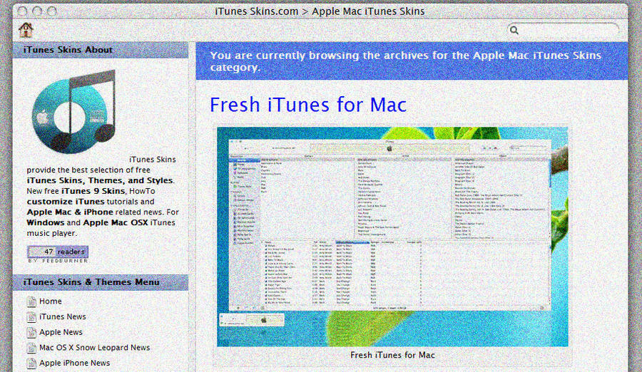 3 new iTunes Skins for Mac