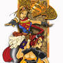 Steampunk Supergirl Batgirl