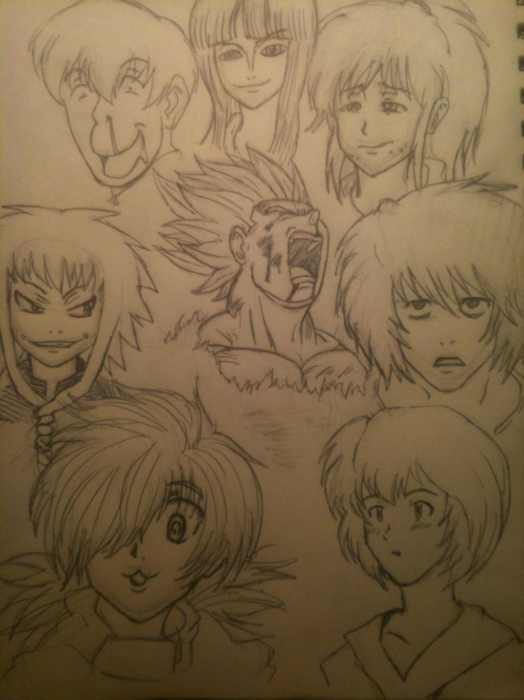 Inked anime sketches by subzero0408 on DeviantArt