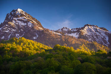 Sunset mountains