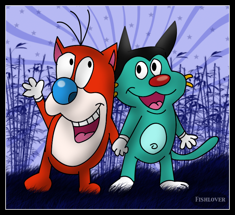 Stimpy and Oggy