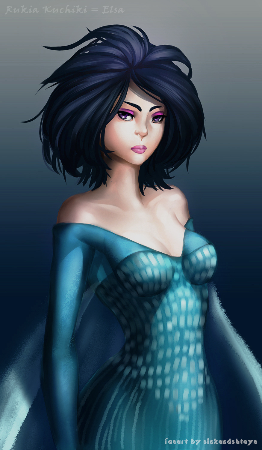 Snow queen. Kuchiki Rukia, Elsa