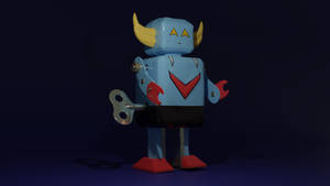 Grendizer/Goldorak wind-up tin toy 3d model