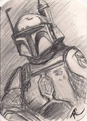 Boba Fett Sketch Card