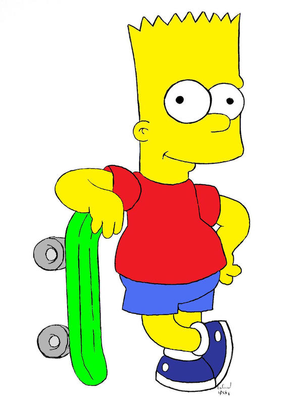 Color Inverted Bart Simpson Bart Simpson coloured by Galaad-Phantom on DeviantArt