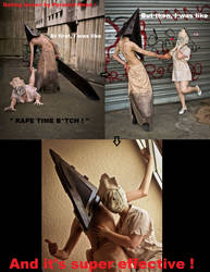 Dating lesson by Pyramid Head