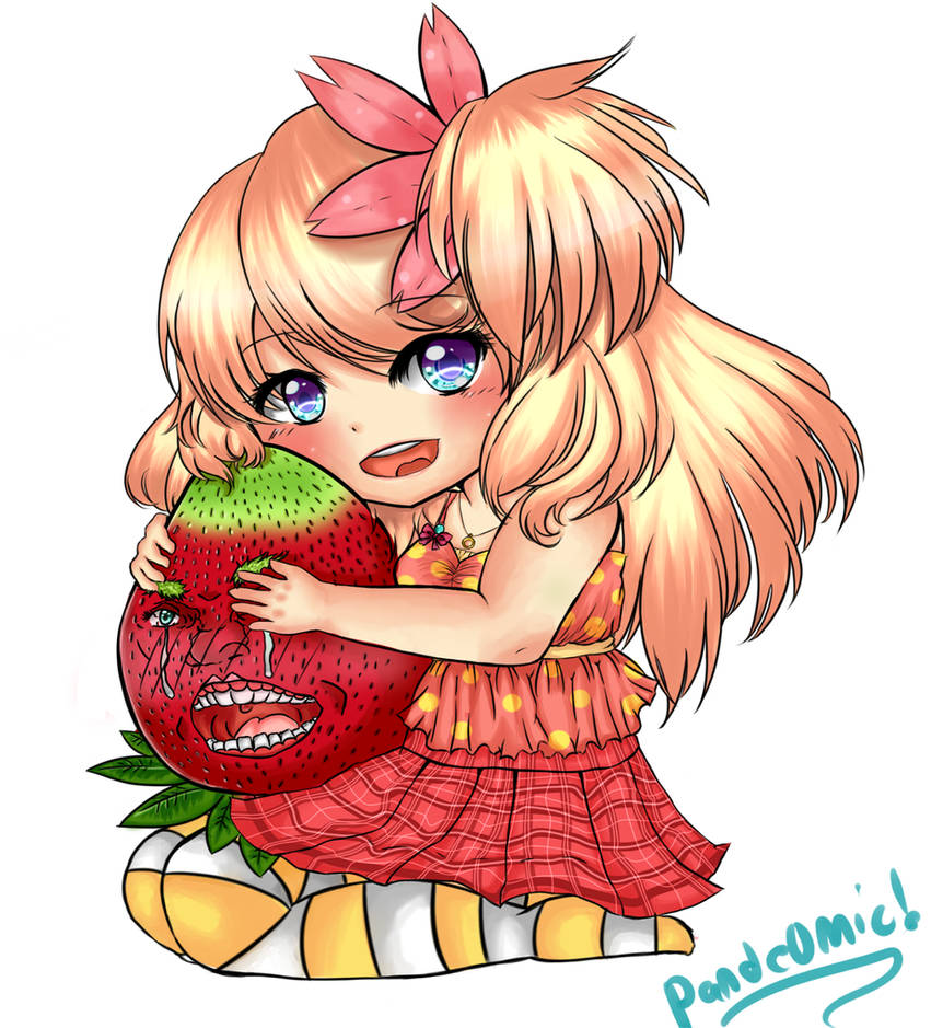 Chibi Blowing Raspberry Strawberry chibi by Pande0mic on DeviantArt